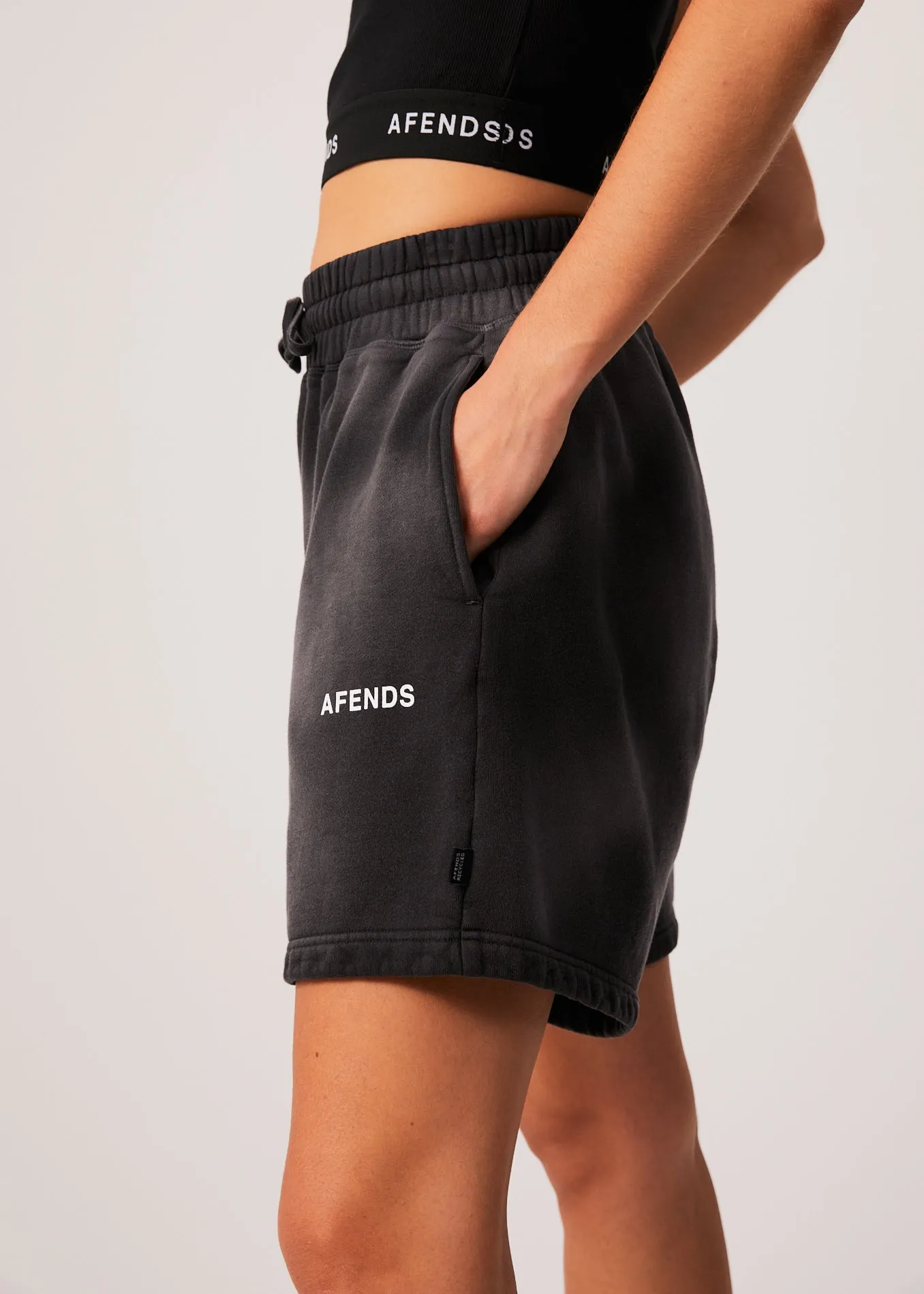 AFENDS Womens Boundless - Oversized Shorts - Black