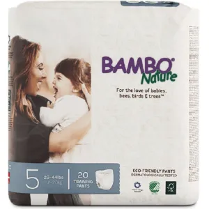 Bambo Nature Eco-Friendly Training Pants, Up to 12 hrs protection, Breathable, Free of harmful chemicals