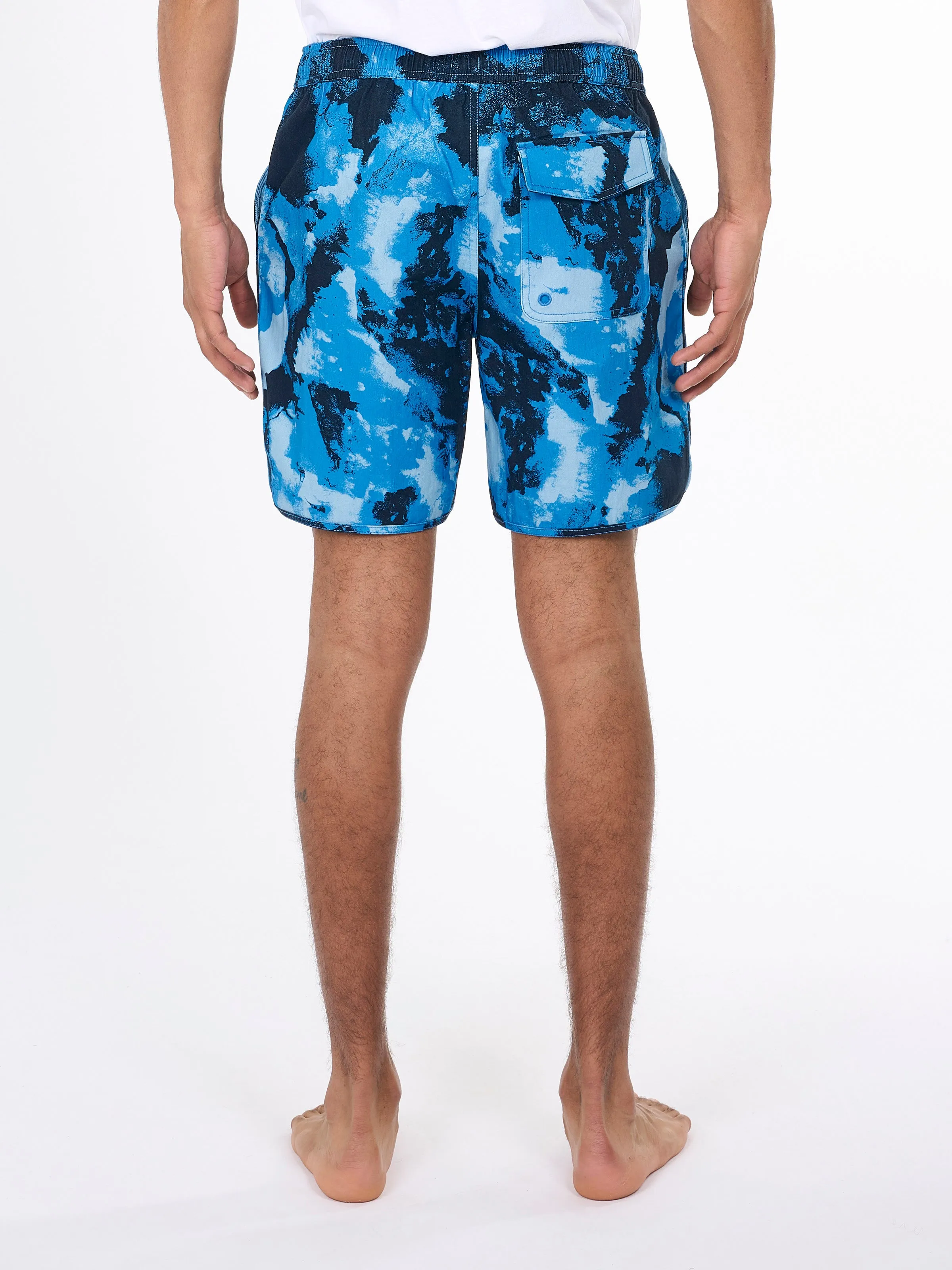 Boardwalk shorts with elastic waist AOP - item color