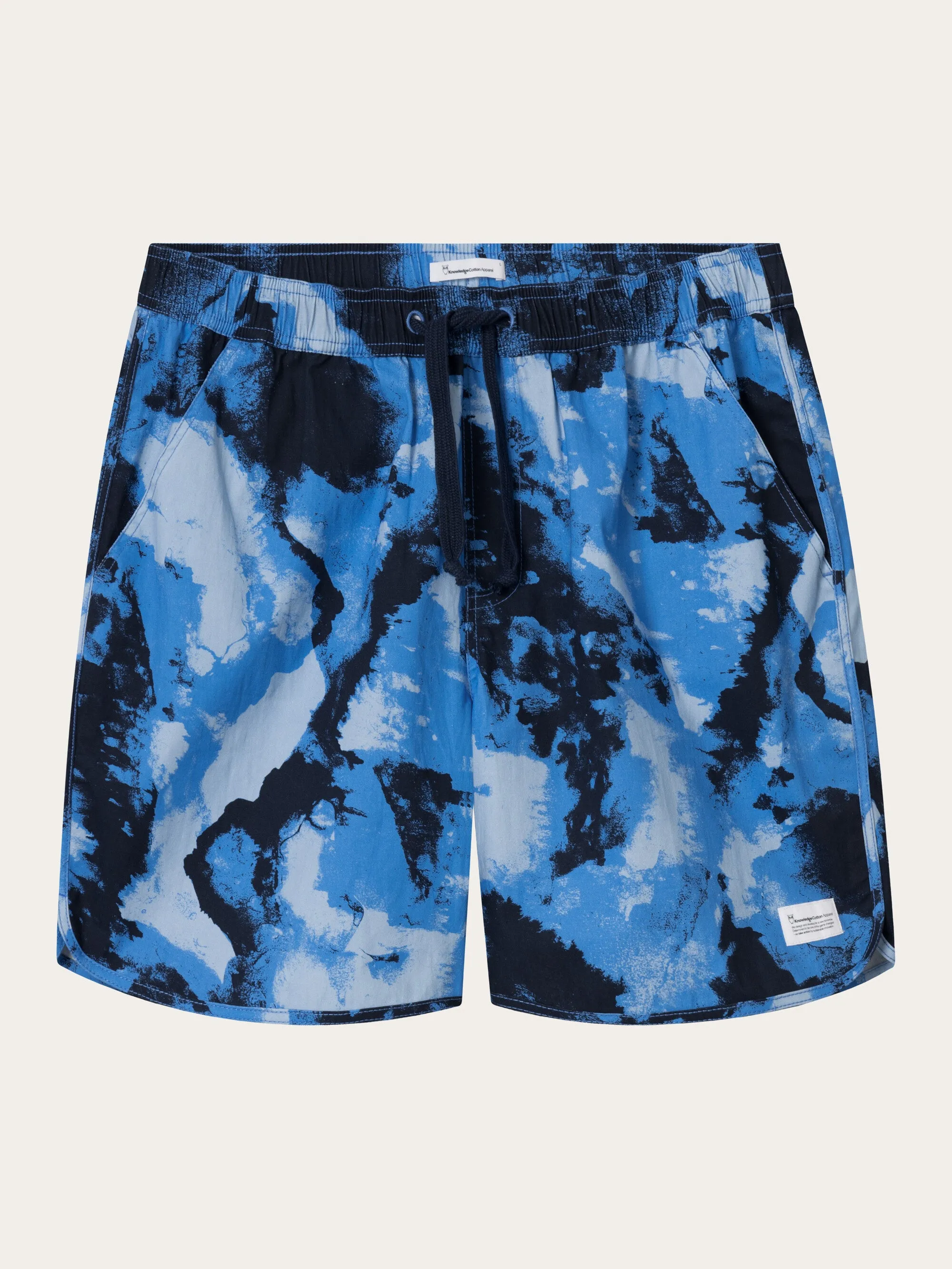 Boardwalk shorts with elastic waist AOP - item color