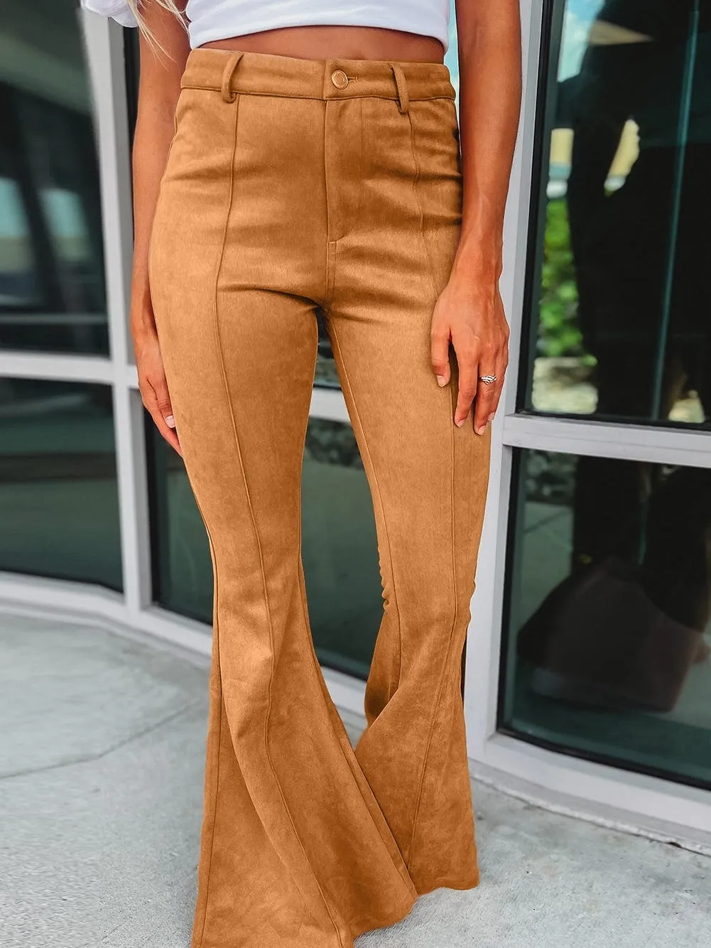 Bohemian Suede Bell Bottoms