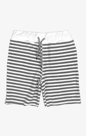 Boys Bottoms | Grey Stripe Terry Camp Short | Appaman