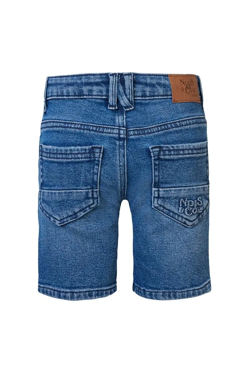 Boy's Cotton Duncan Denim Shorts - Medium Blue Wash