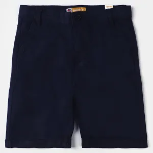 Boys Cotton Twill Short Basic-Navy