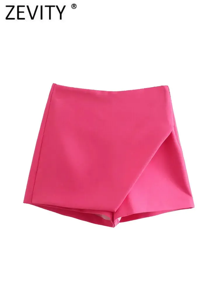 Candy Color Asymmetrical Shorts