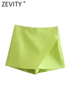 Candy Color Asymmetrical Shorts