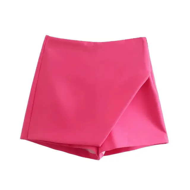 Candy Color Asymmetrical Shorts