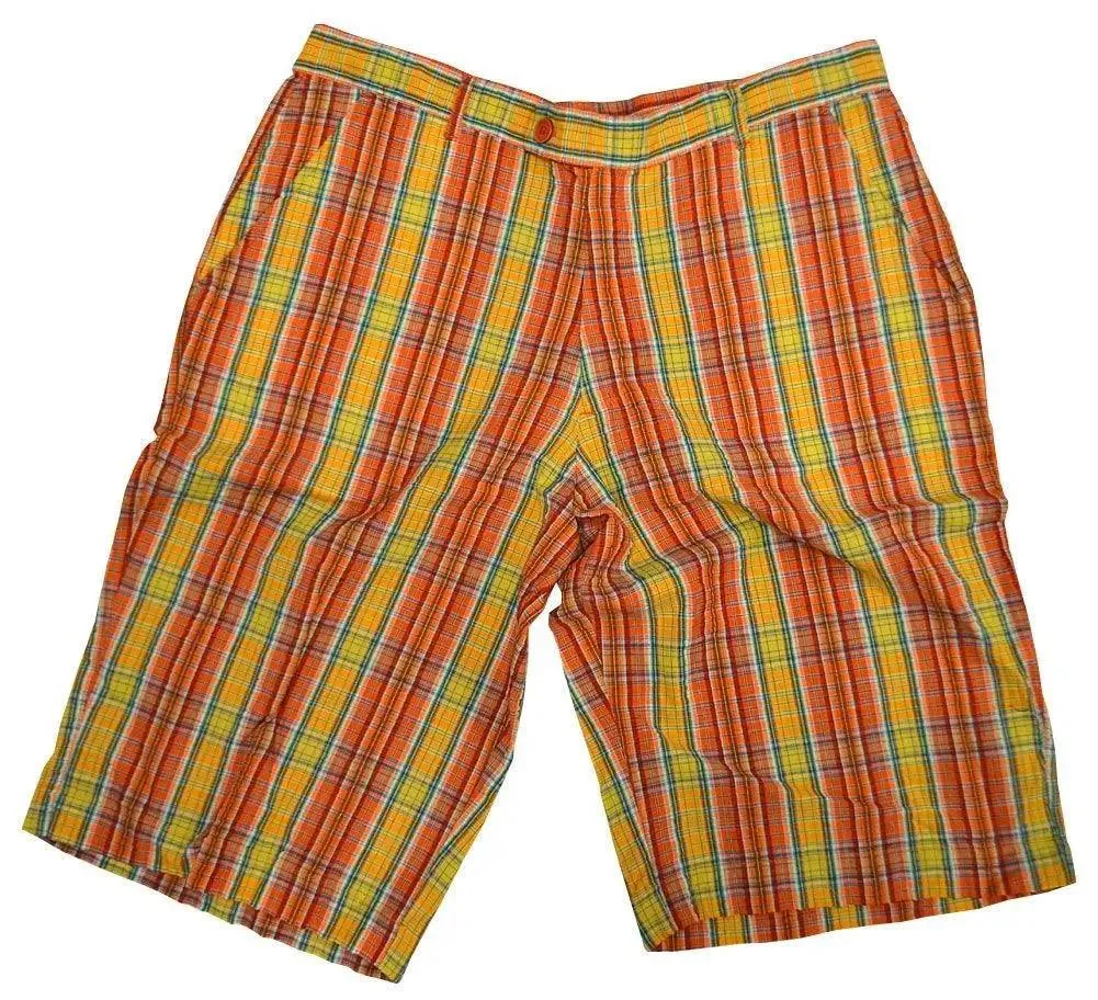 Capri Orange Plaid Boardshorts