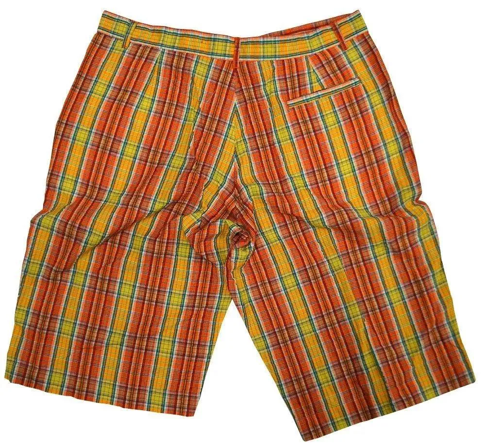 Capri Orange Plaid Boardshorts