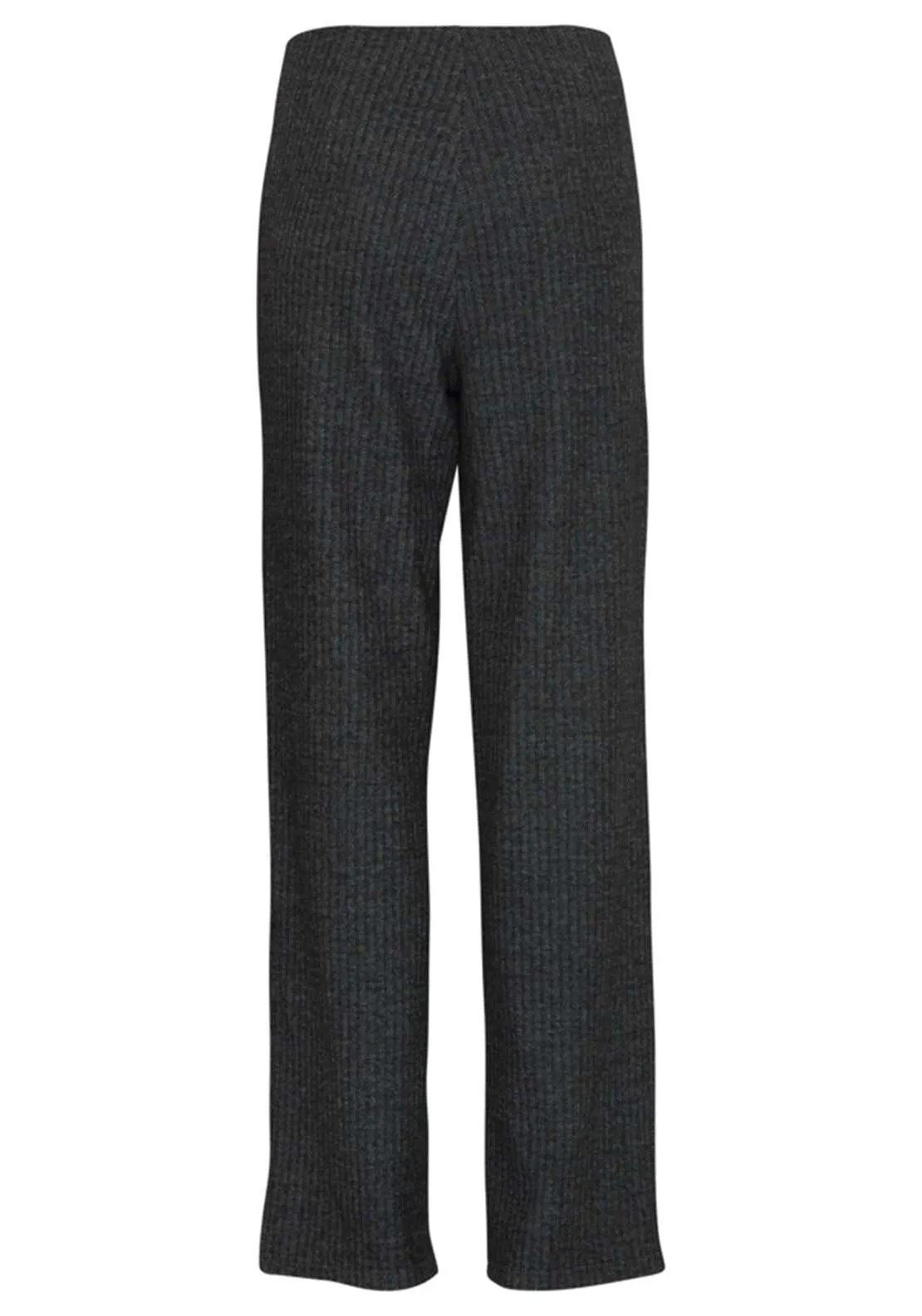 Casual Straight Leg Trousers - Black Mix