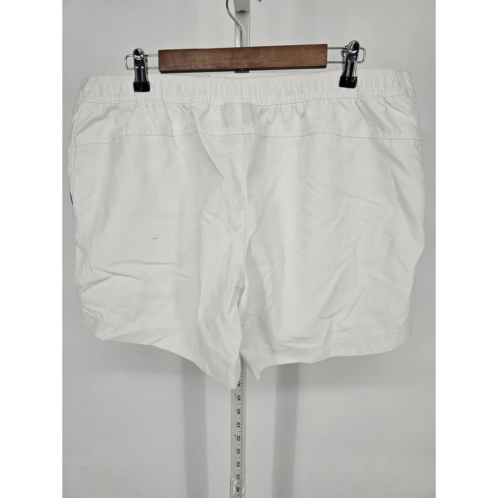 Catalina Womens Sz 1X Athletic Shorts White Black Trim