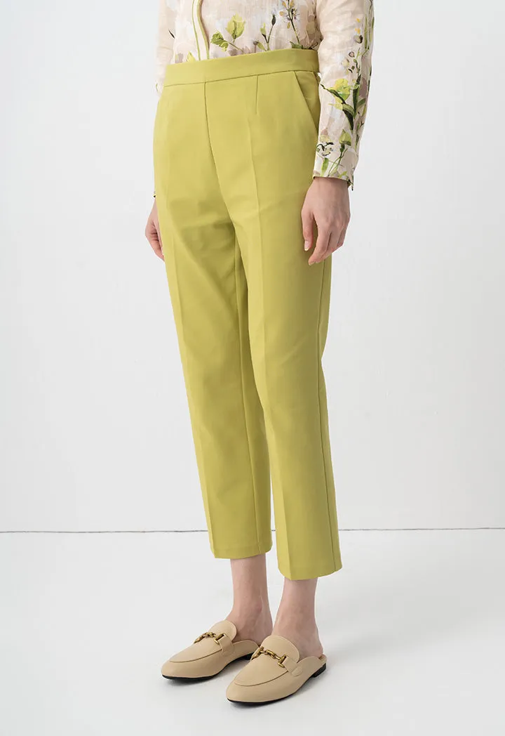 Choice Solid Straight Fit Trousers Green