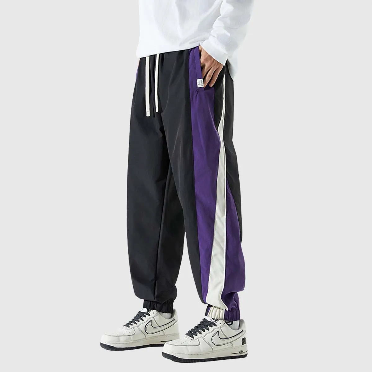 Contrast Panel Jogger Pants