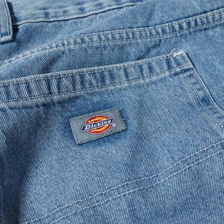 Dickies Double Knee Denim Pants, Light Faded