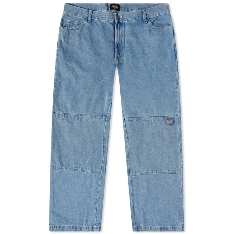 Dickies Double Knee Denim Pants, Light Faded