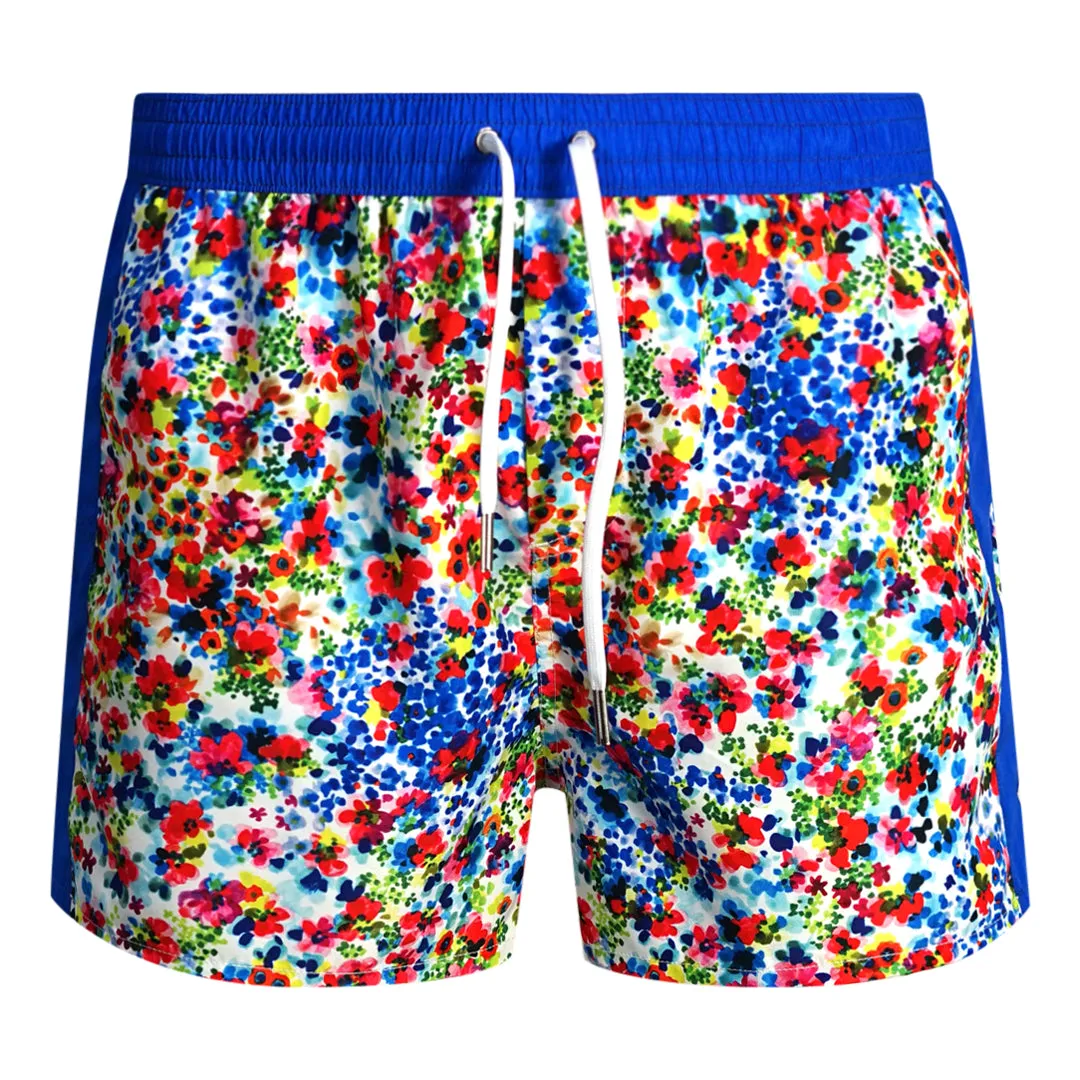 Dsquared2 Floral Design Blue Swim Shorts