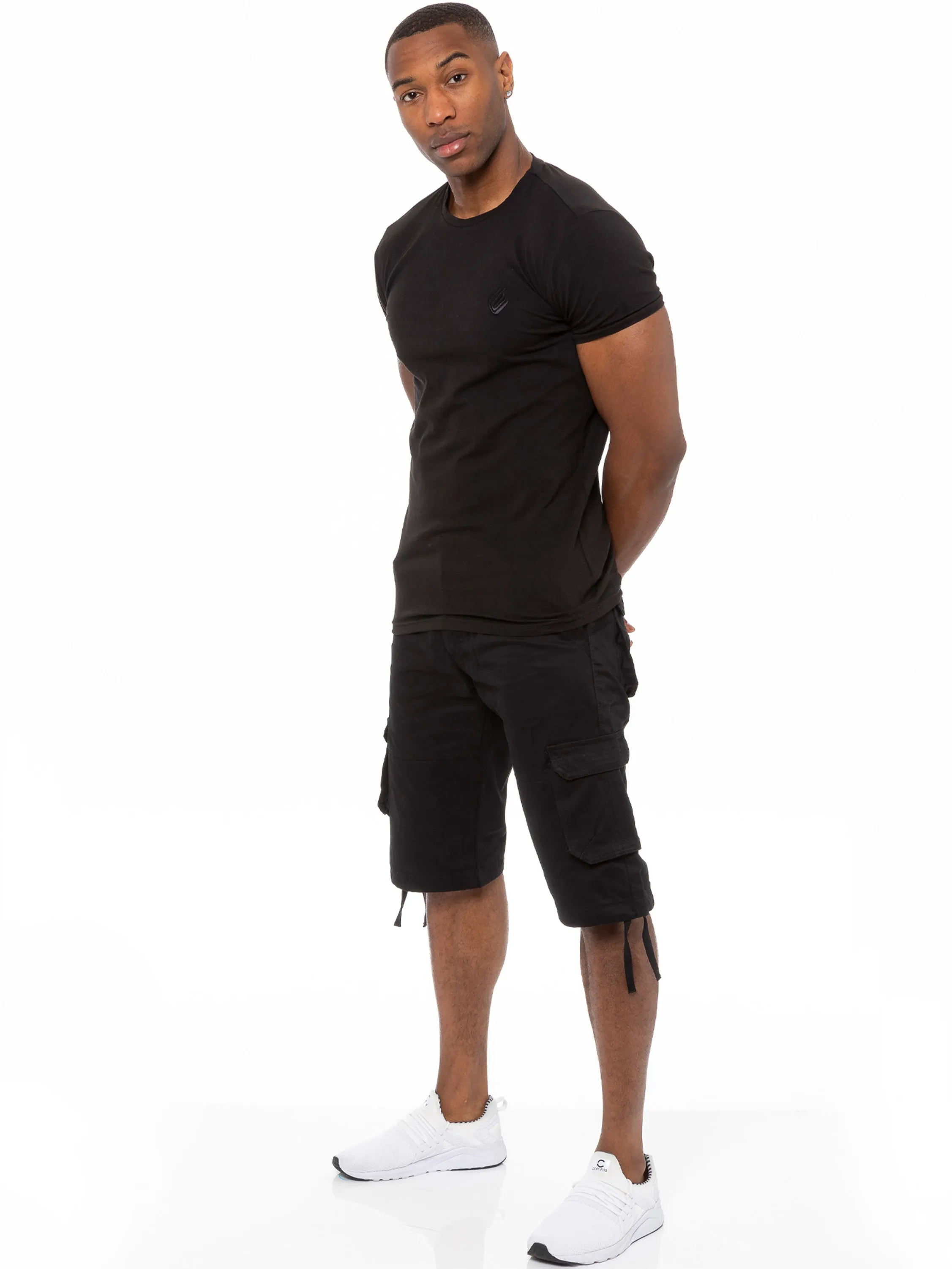 Enzo Mens Cargo Combat Shorts  | Enzo Designer Menswear