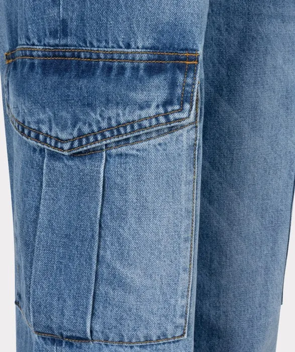 EsQualo Cargo Wide Leg Jean