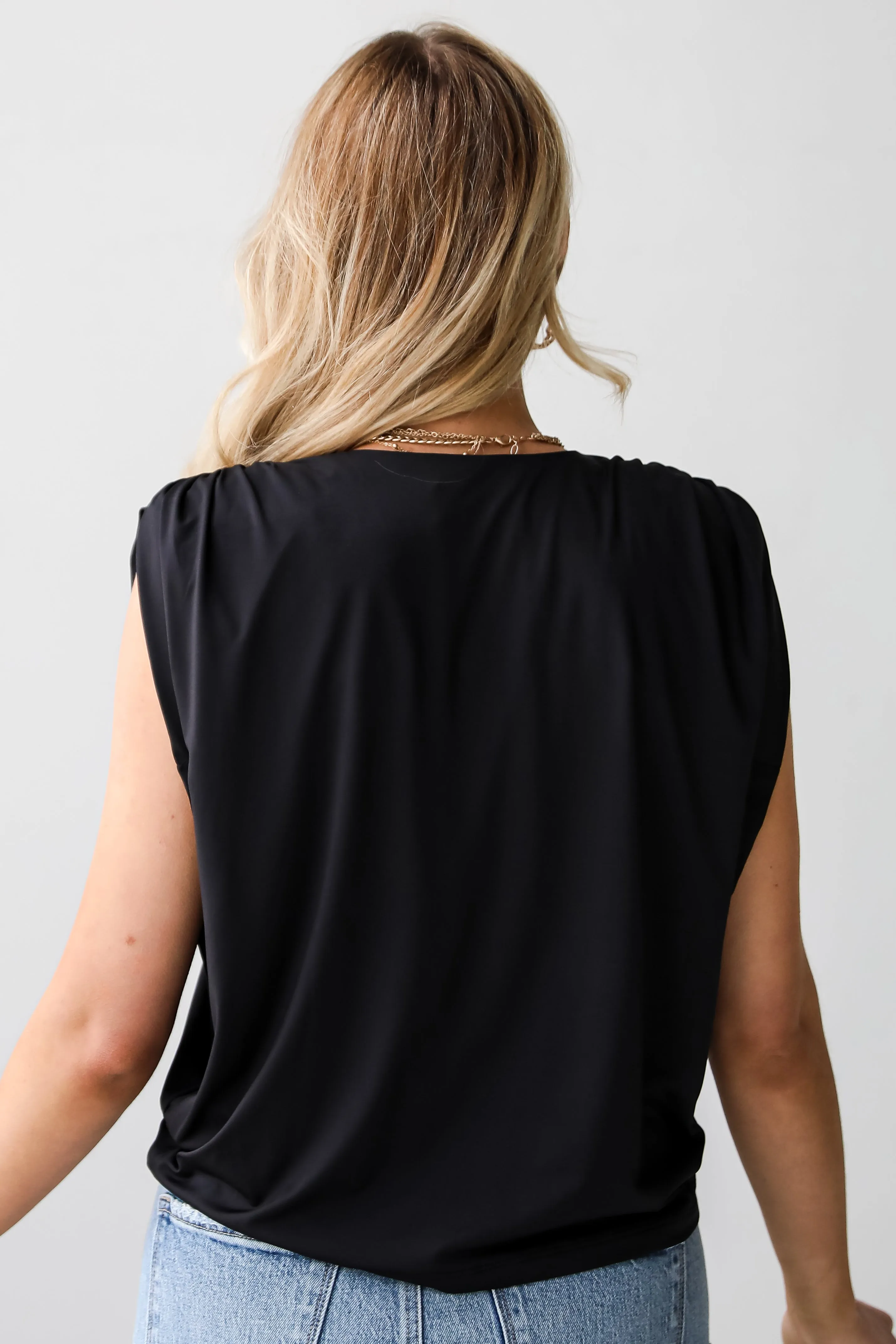 FINAL SALE - Dramatic Sensation Shoulder Pad Blouse