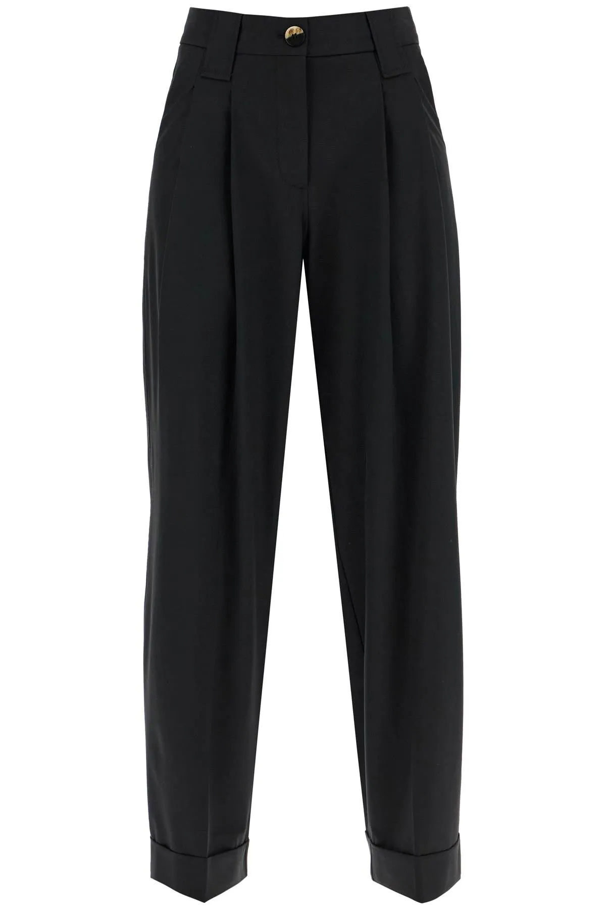 Ganni Double Pleat Fluid Trousers