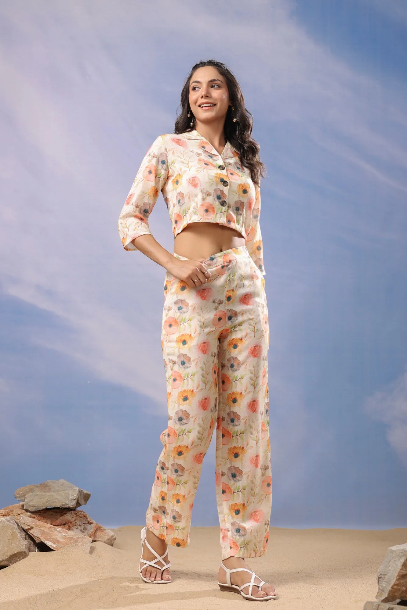 Gentle Petals Cotton Co Ord Set