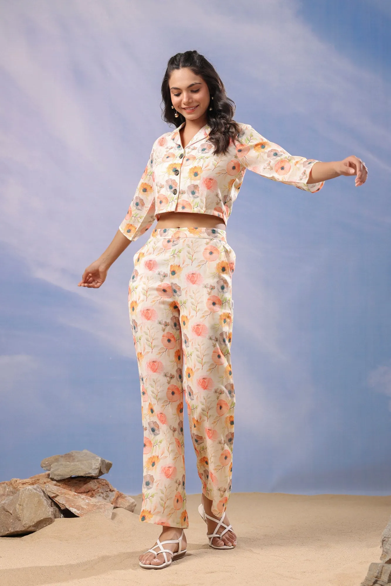 Gentle Petals Cotton Co Ord Set