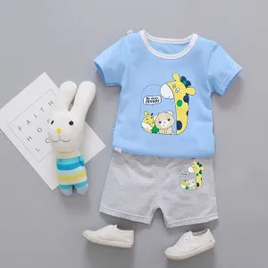 GIRAFFE KIDS T-SHIRT & SHORT SET