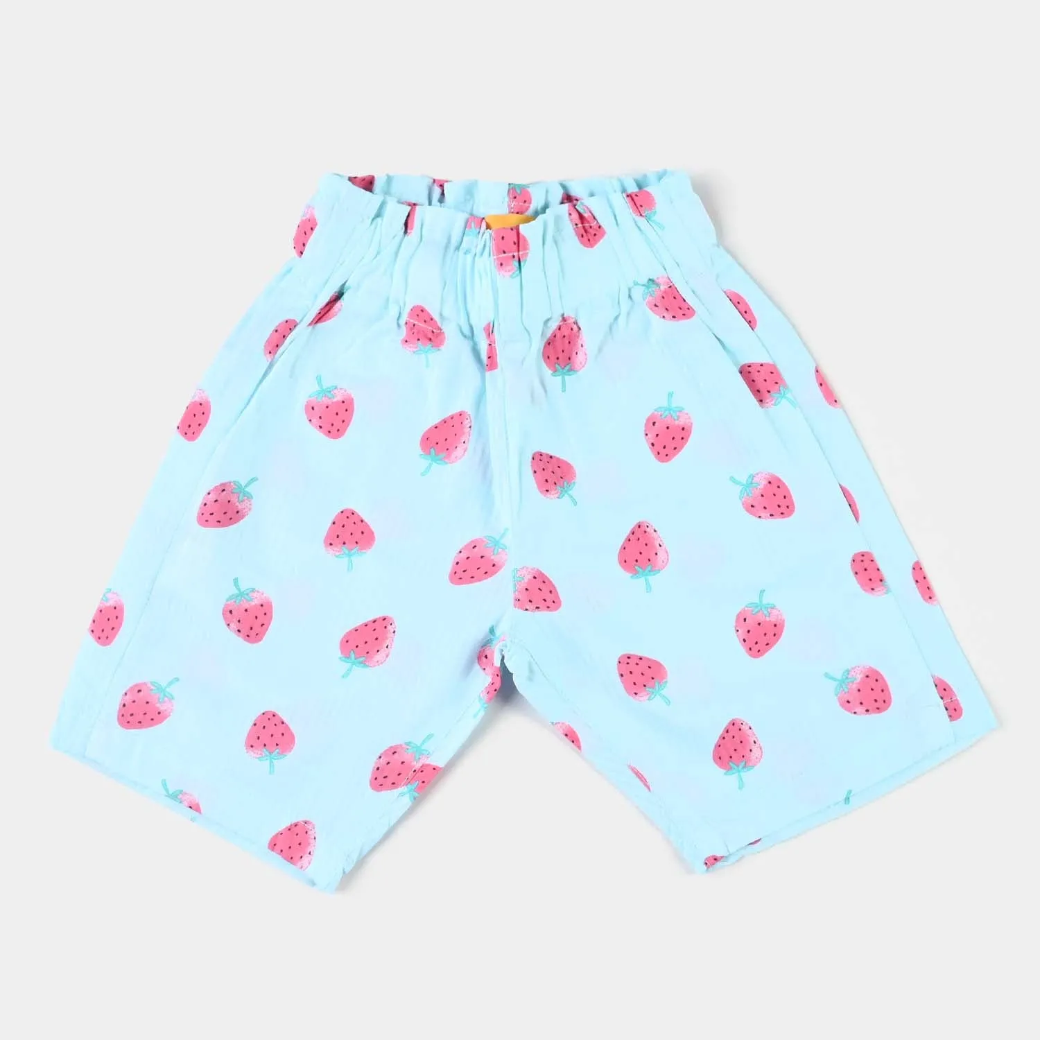 Girls Cotton Short Strawberry-Sky