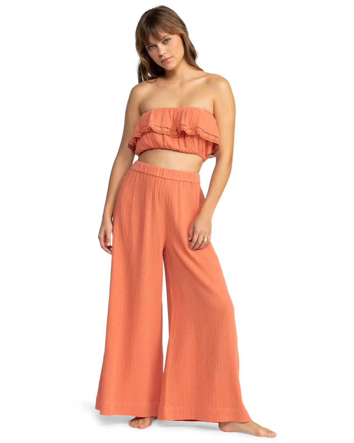 Golden Tropic Trousers in Apricot Brandy