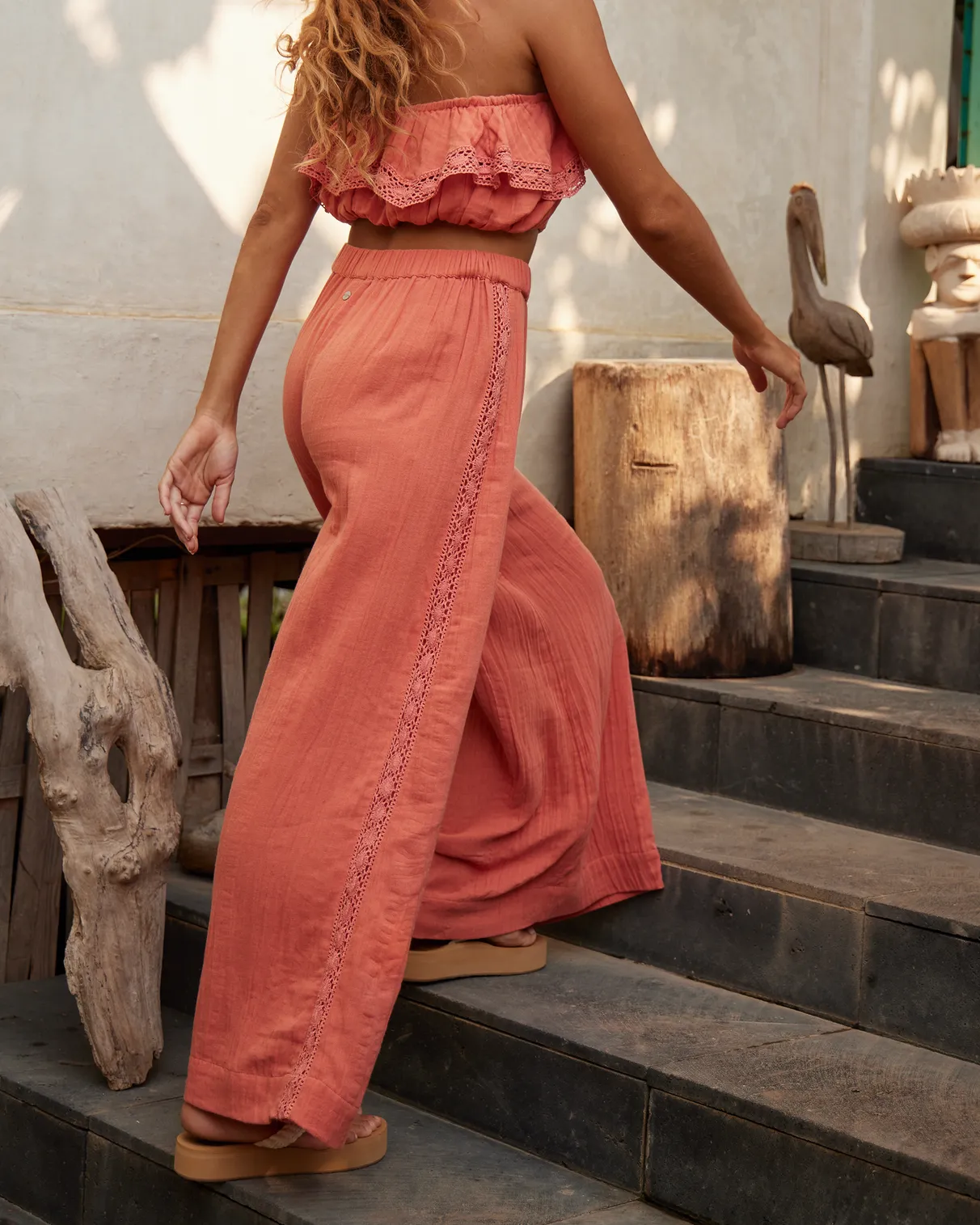 Golden Tropic Trousers in Apricot Brandy