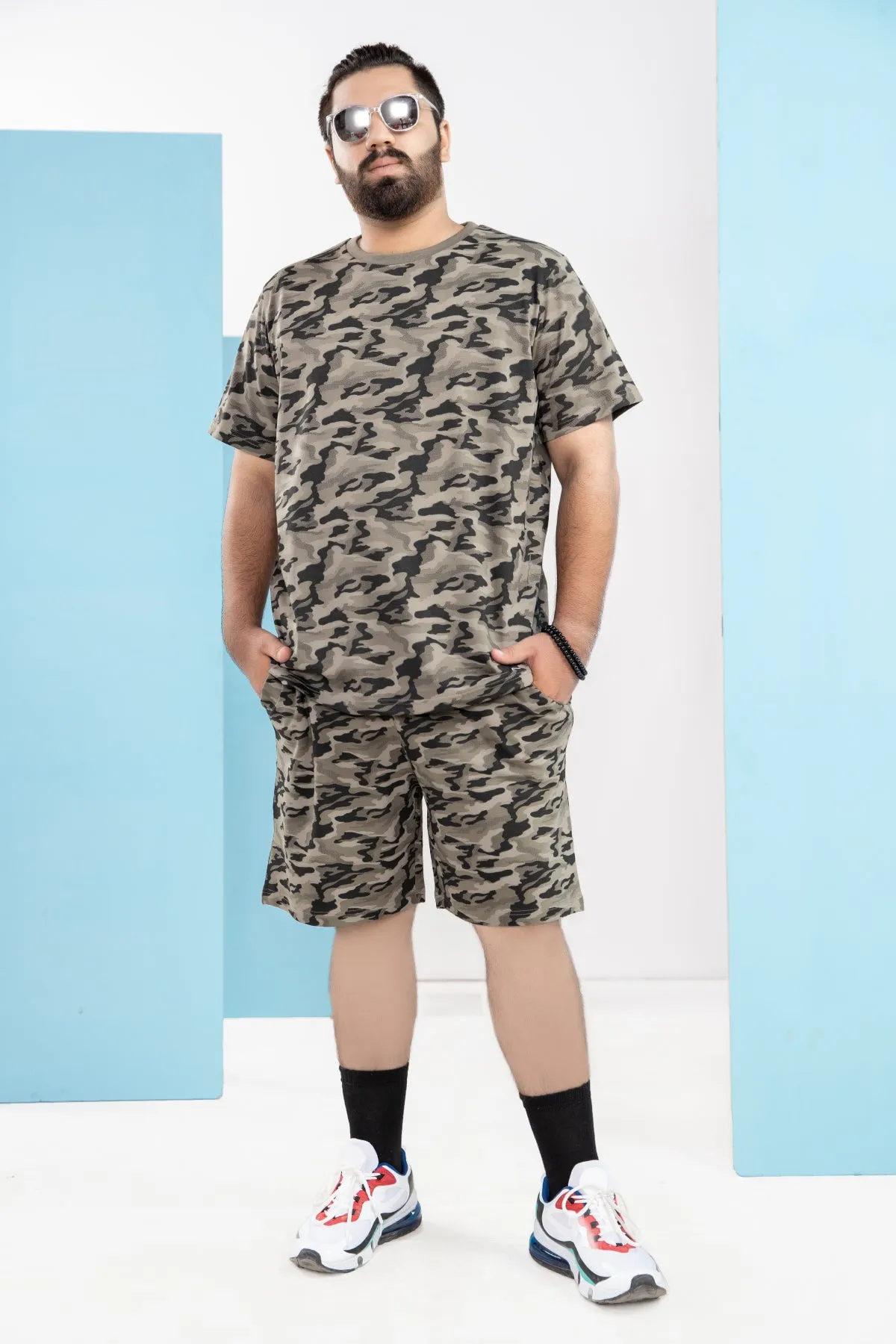 Green Camo Shorts (Plus Size) - S21 - MSH005P