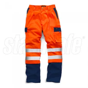 HI VIS 2 TONE POLYCOTTON TROUSER EN ISO 20471 GO/RT 3279/RIS-3279-TOM