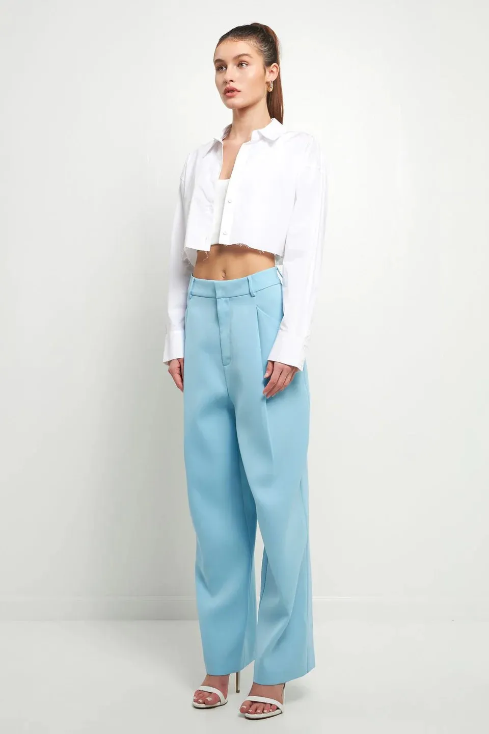 High-Waisted Suit Trousers