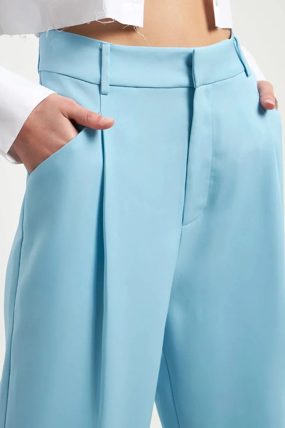 High-Waisted Suit Trousers