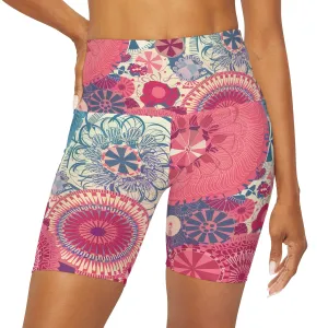 High Waisted Yoga Shorts - County Fair