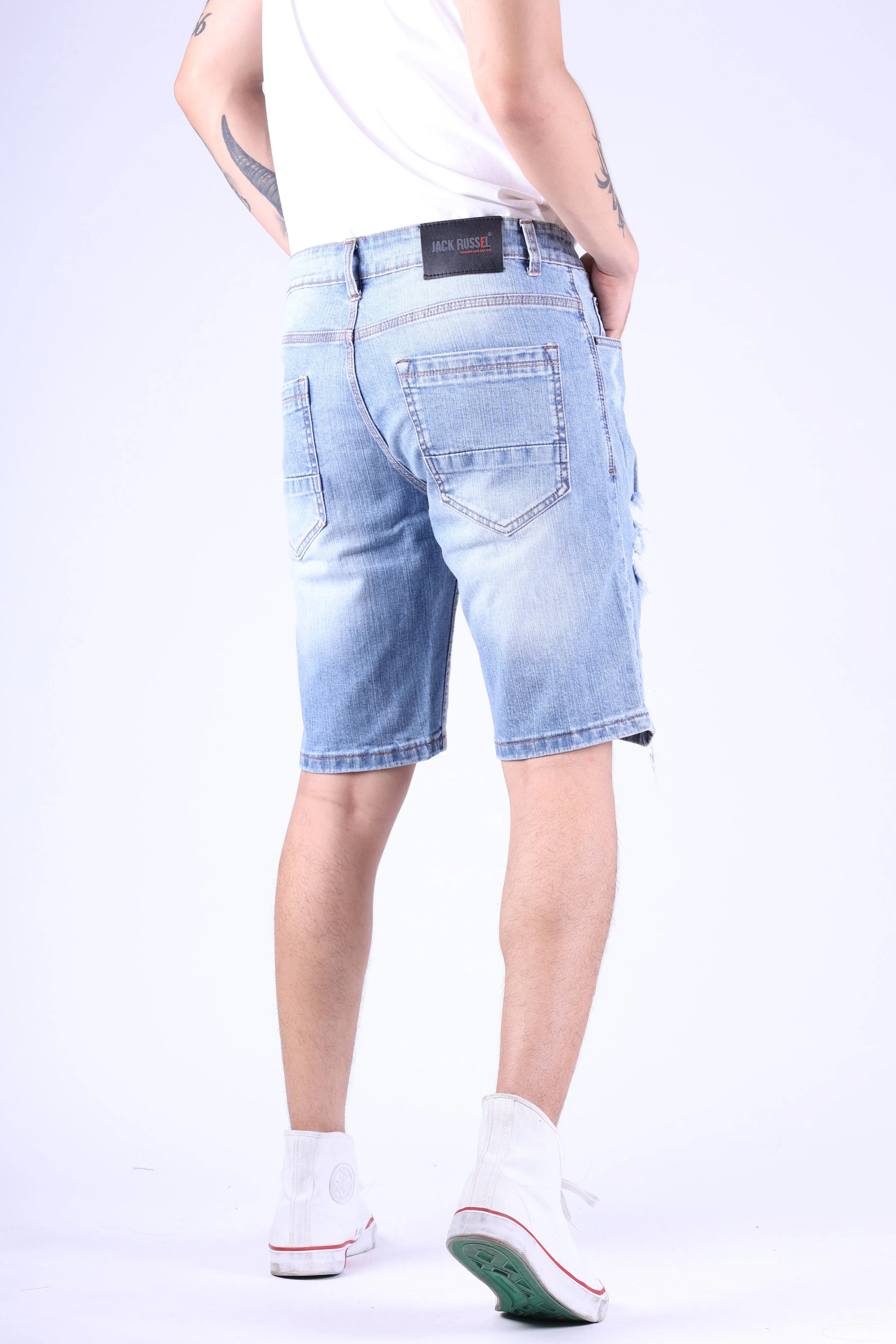 Jack Russel - Men Shorts - Handwerk JS-707 Slim Fit Light Blue