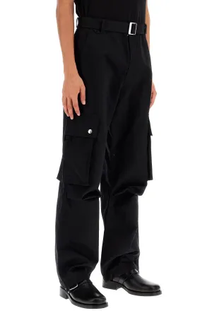 Jacquemus Cargo Gabardine Trousers In Eight