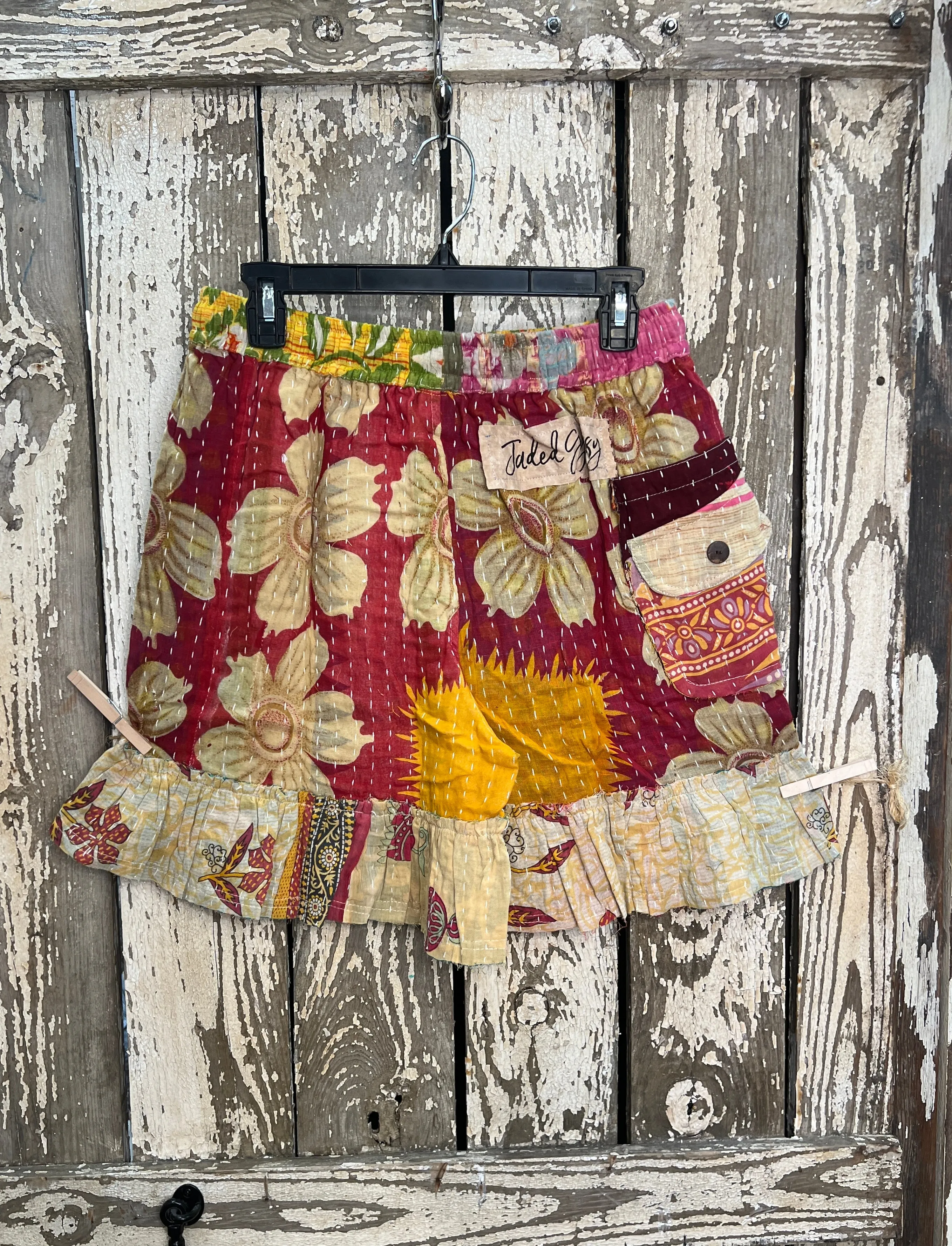 Kantha Sunrise "Dogwood" Shorts by Jaded Gypsy