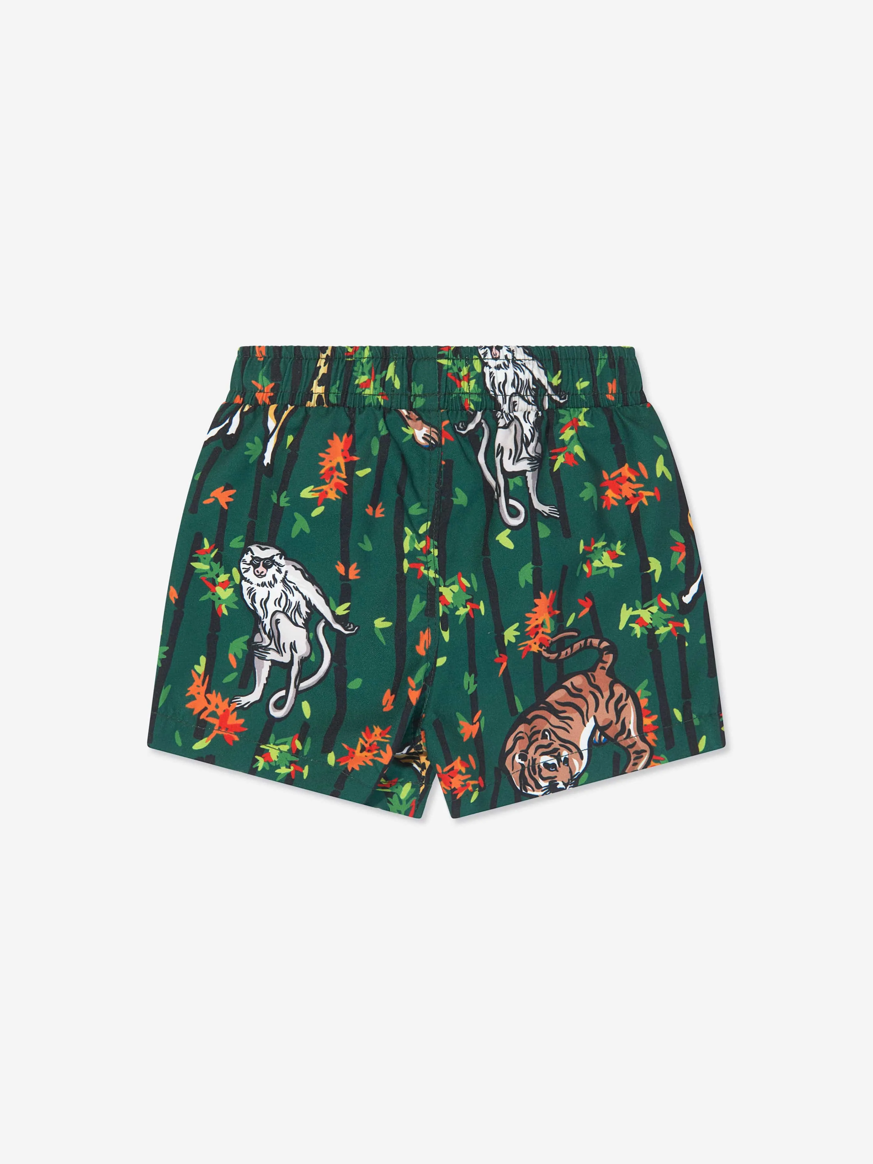 KENZO Baby Boys Tiger Swim Shorts in Green