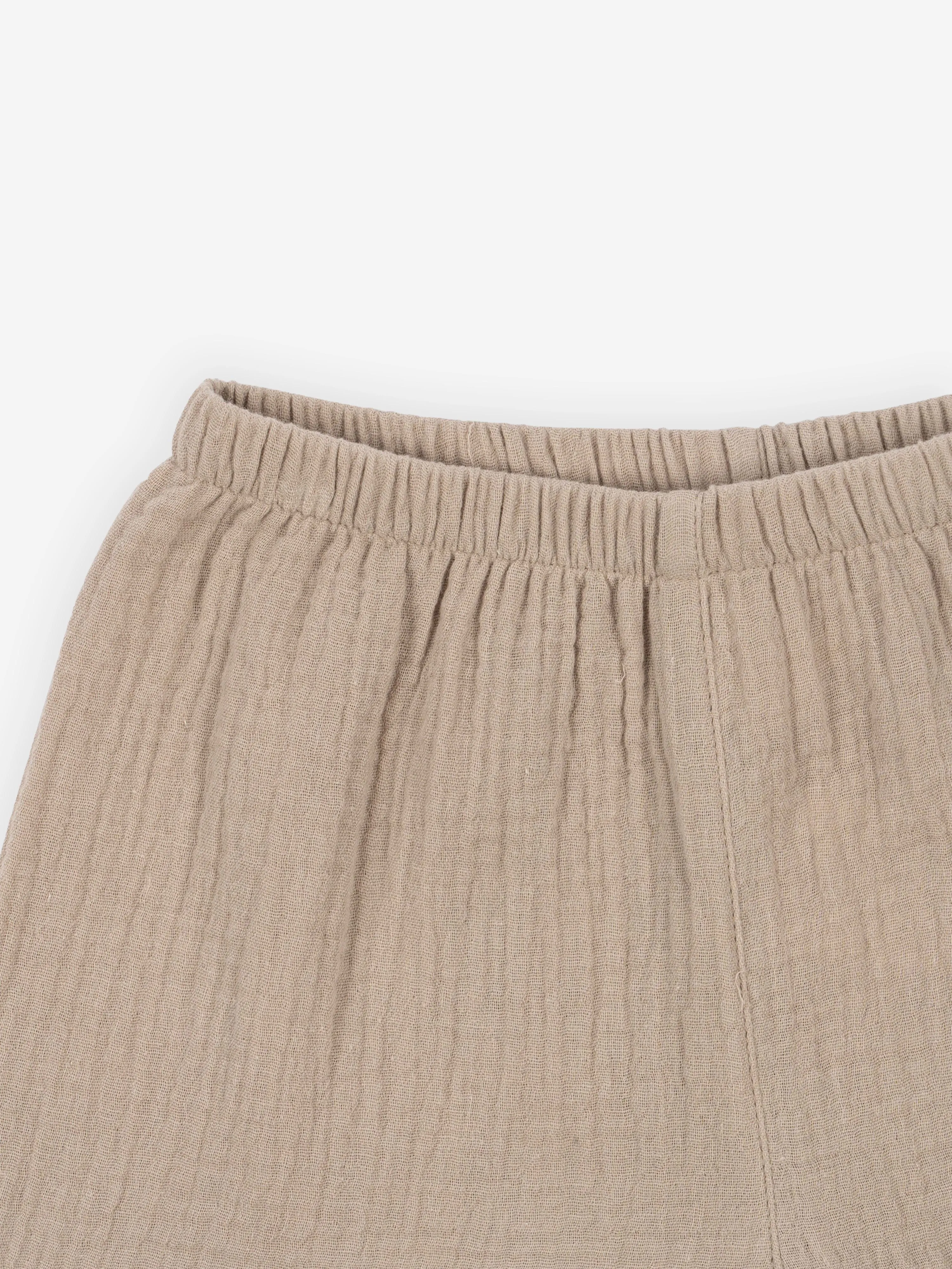 Konges Sløjd Kids Organic Cotton Shorts in Brown