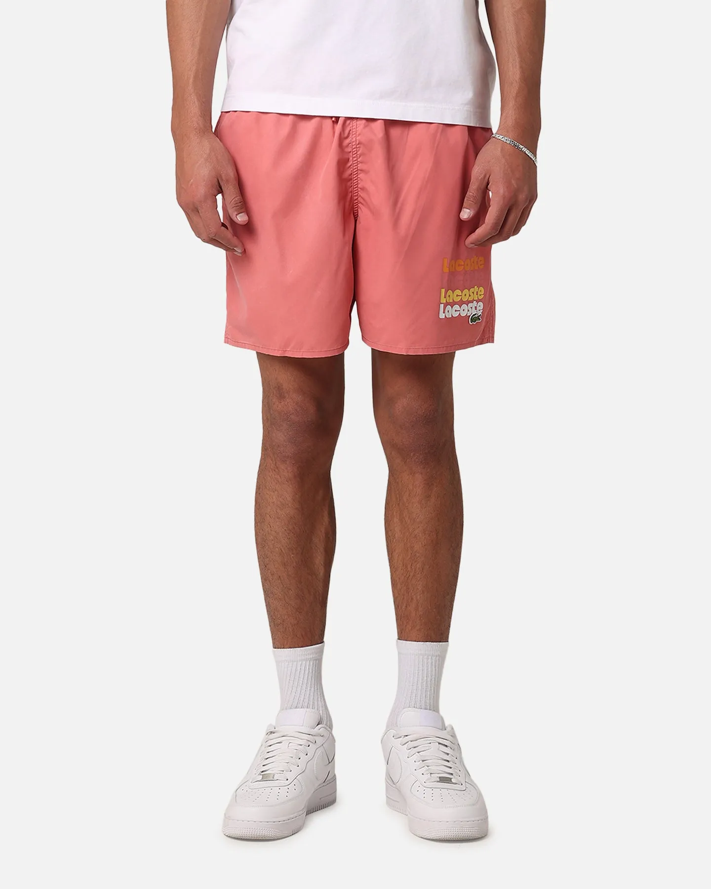 Lacoste Sunbleached Swim Shorts Sierra Red