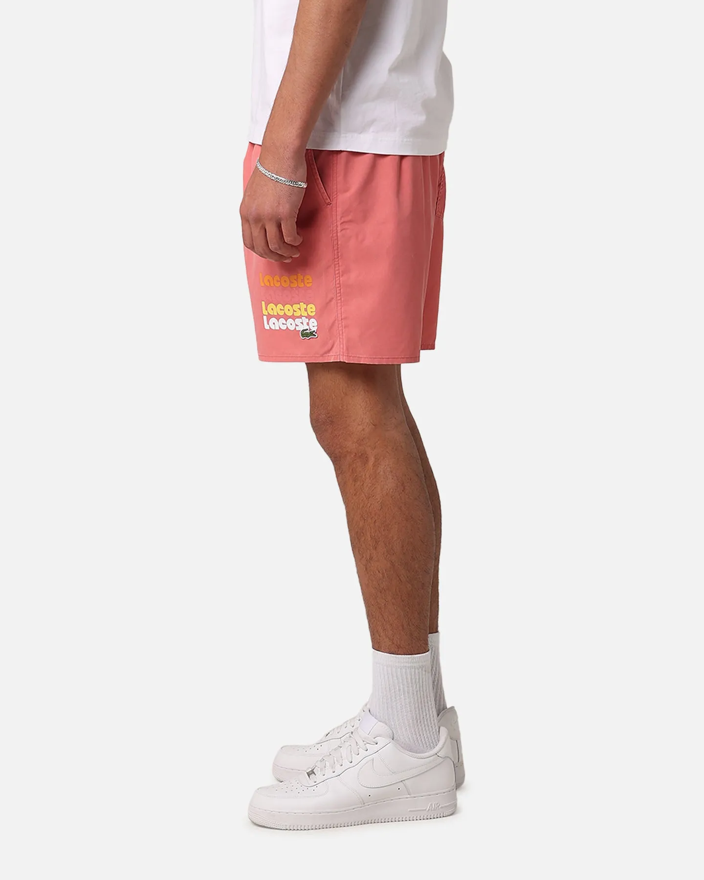 Lacoste Sunbleached Swim Shorts Sierra Red