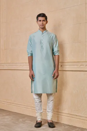 Light Blue Zero Point Collar Single Kurta