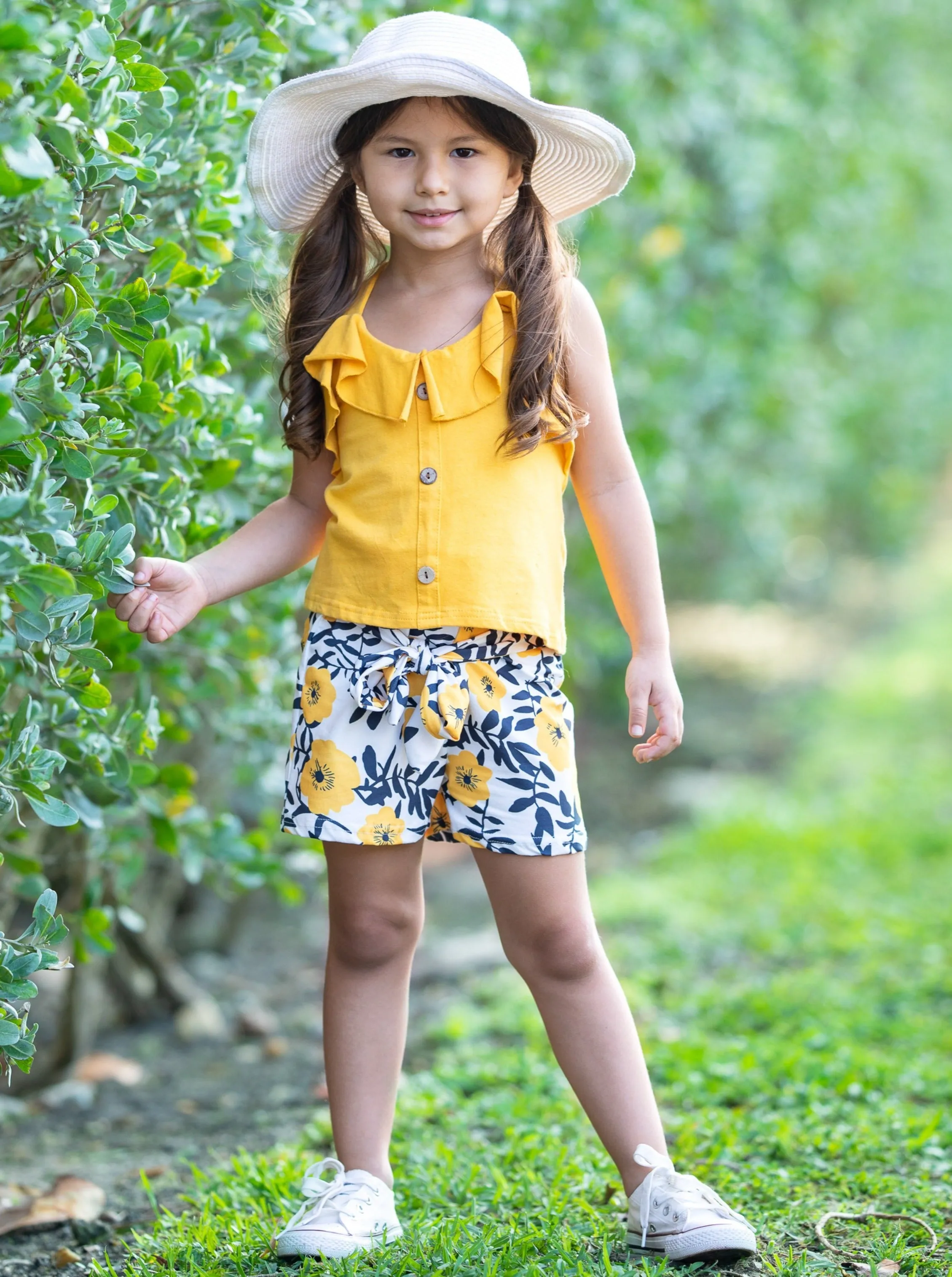 Little Sunshine Paperbag Shorts Set