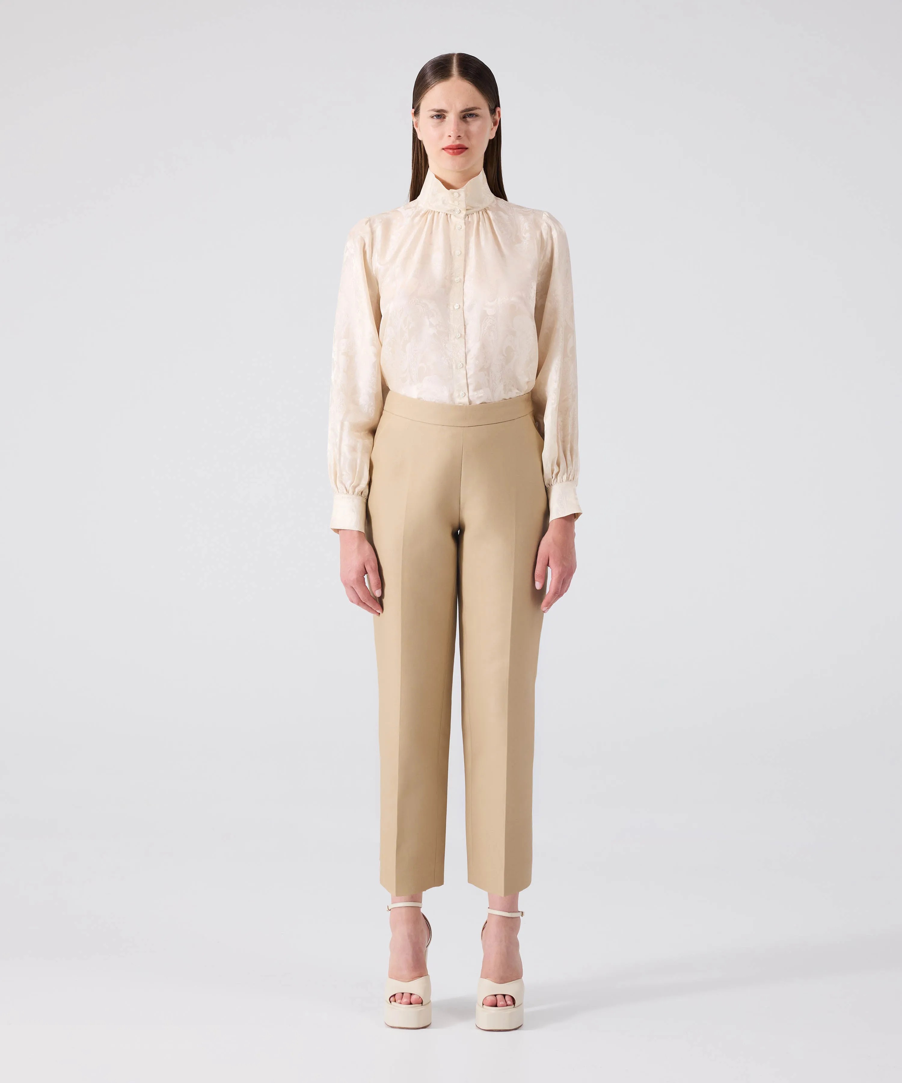 Machka Cigarette Fit Trousers Stone