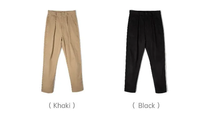 Maden Cotton Casual Pants Men American vintage Style Male Twill Slim Fit Stretch Pencil Trouser Autumn Amekaji Clothing Khaki