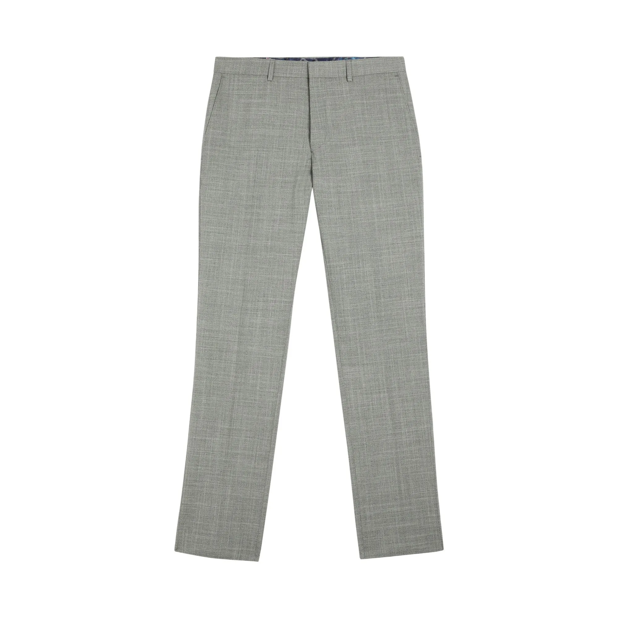 Men Mps-Corcats-Slim Fit Cross Hatch Suit Trouser - Grey