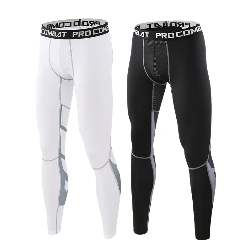 Men's Lycra Compression Pants Cycling Running Basketball Soccer Elasticity Sweatpants Fitness Tights Legging Trousers Rash Guard