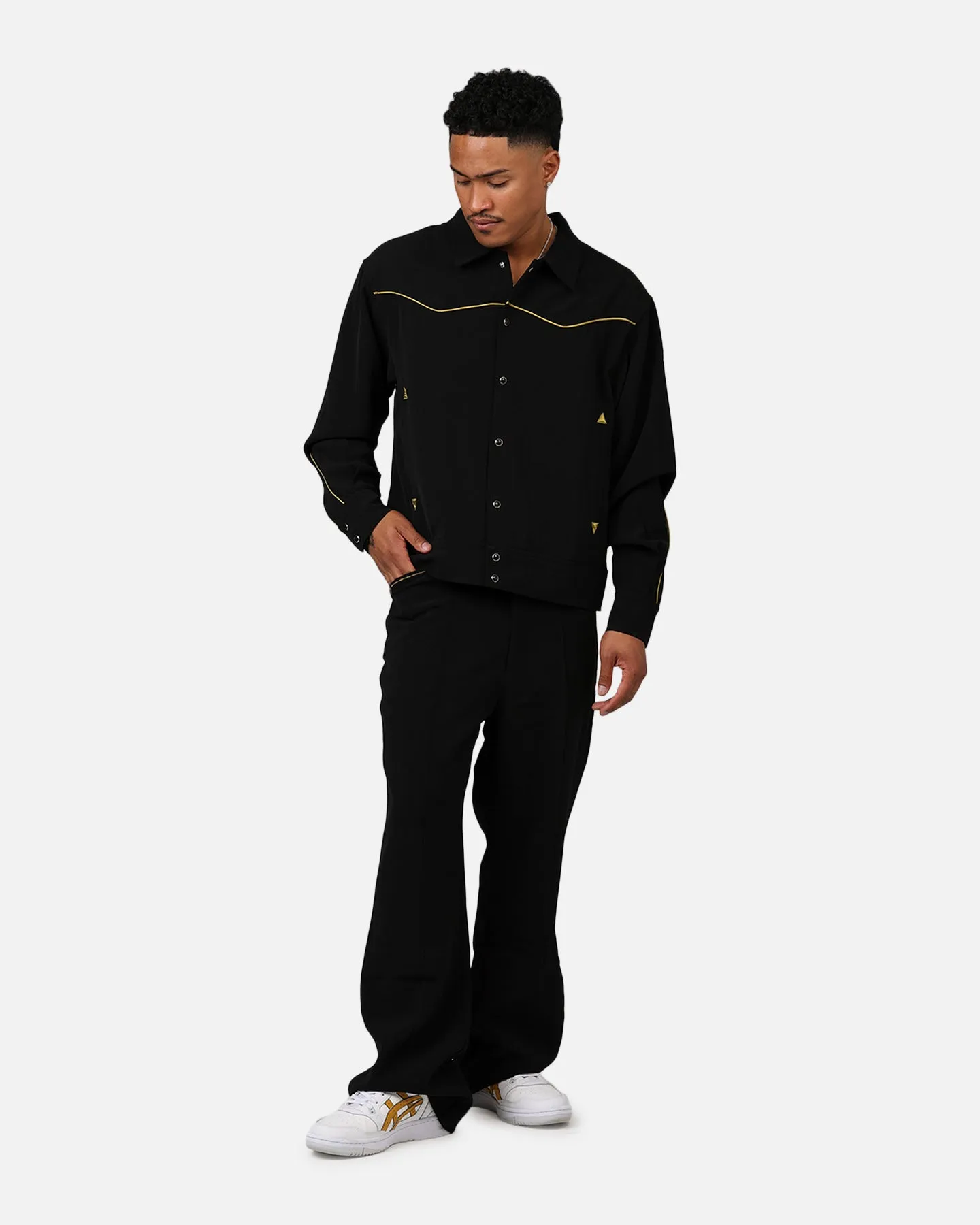 MNML Western Stitch Trouser Pants Black/Gold