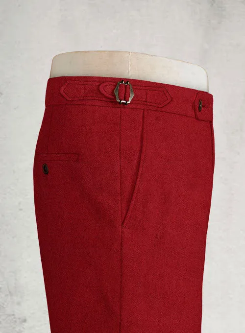 Naples Red Highland Tweed Trousers